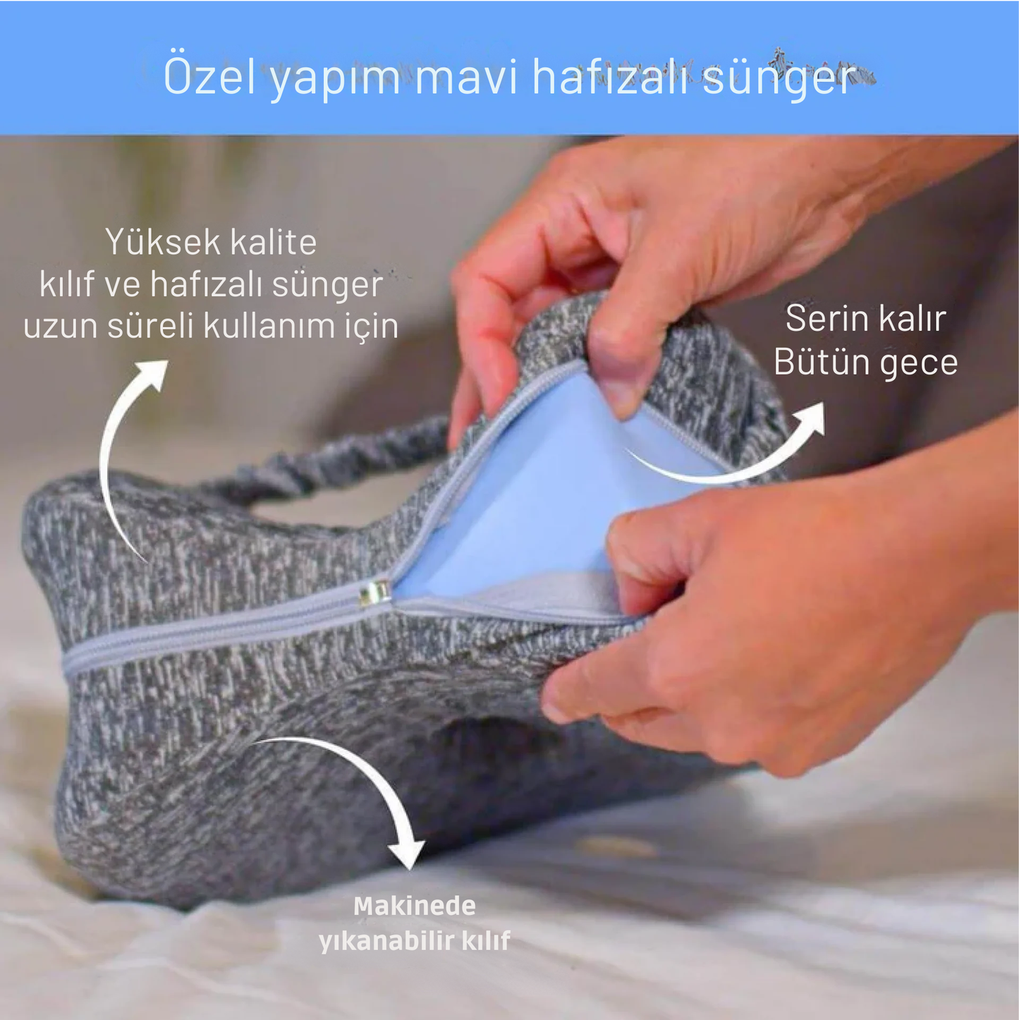 Doktor Medikal™ Ultra Rahat Uyku Diz Yastığı (Siyatik & Hamile & Bel Ağrıları)